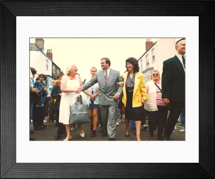 Framed Print : John Prescott attends the Durham miners gala with wife Pauline Framed Print : John Prescott attends the Durham miners gala with wife Pauline