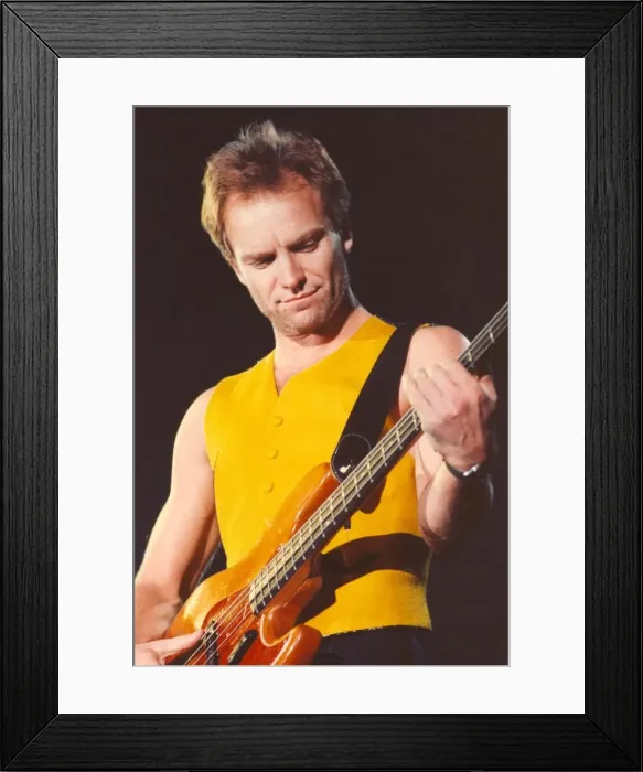 Framed Print : Lib - Singer / songwriter Sting in concert at Whitley Bay Ice Rink, 25th November 1991 Framed Print : Lib - Singer / songwriter Sting in concert at Whitley Bay Ice Rink, 25th November 1991
