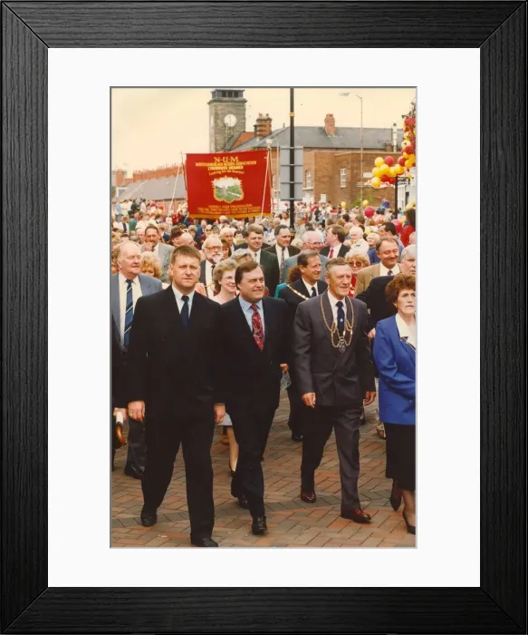 Framed Print : John Prescott walking in miners gala Framed Print : John Prescott walking in miners gala