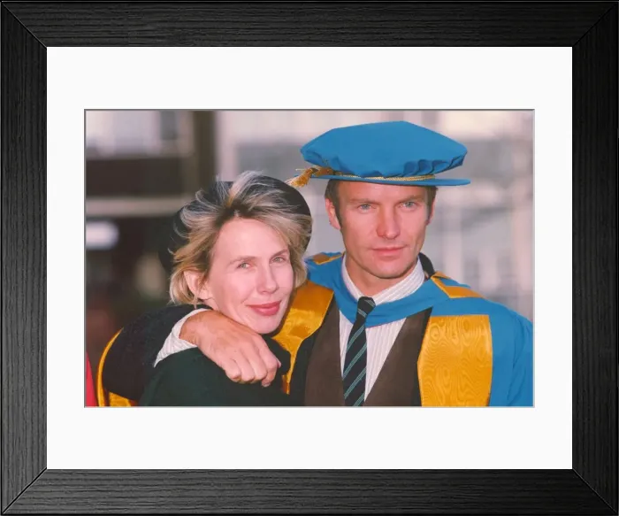 Framed Print : Lib - Singer / songwriter Sting receiving his Honorary Doctorate of Music from Framed Print : Lib - Singer / songwriter Sting receiving his Honorary Doctorate of Music from