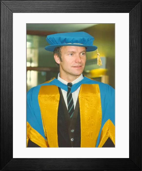 Framed Print : Lib - Singer / songwriter Sting receiving his Honorary Doctorate of Music from Framed Print : Lib - Singer / songwriter Sting receiving his Honorary Doctorate of Music from