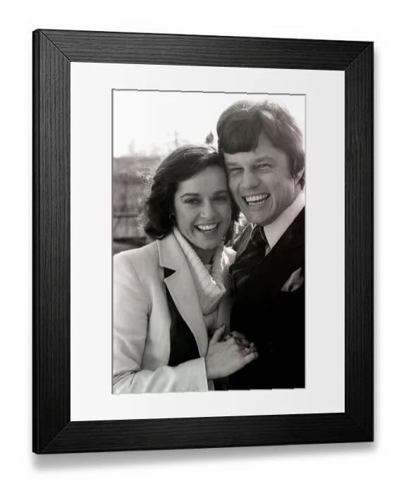 Framed Print : Frazer Hines and Gemma Craven Engagement