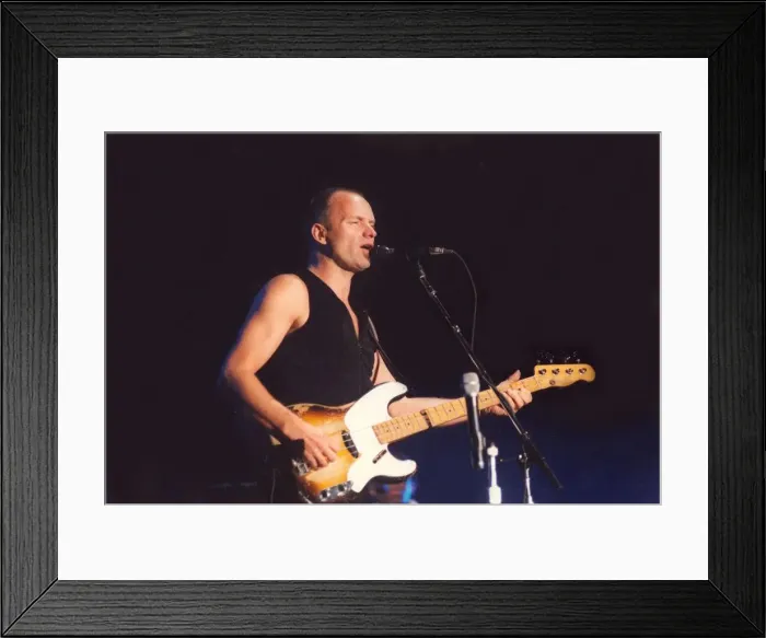 Framed Print : Lib - Singer  /  songwriter Sting in concert at the Newcastle Arena, 24th November 1996