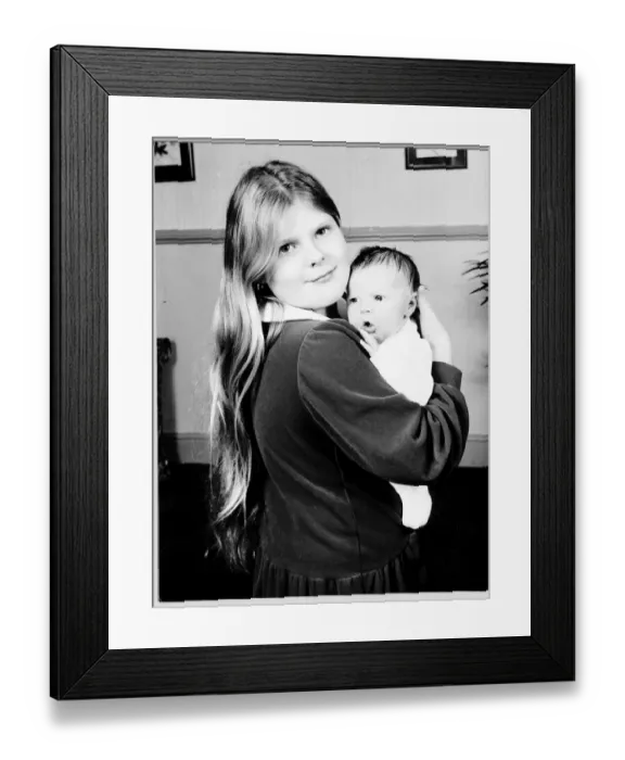 Framed Print : Louise Brown the worlds first test tube baby holds Matthew Shepherd the 1000th such child Framed Print : Louise Brown the worlds first test tube baby holds Matthew Shepherd the 1000th such child