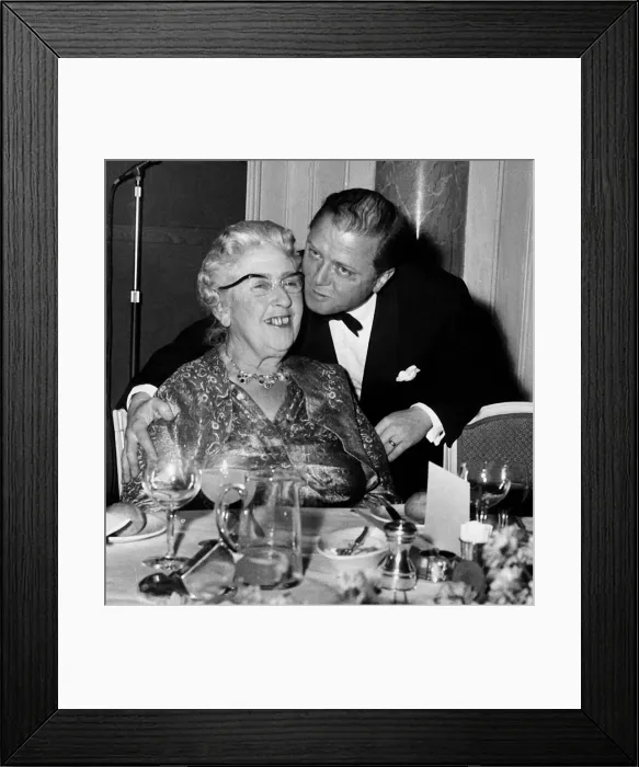 Framed Print : Agatha Christie with Richard Attenborough 1962 at 10th anniversary of the play Framed Print : Agatha Christie with Richard Attenborough 1962 at 10th anniversary of the play