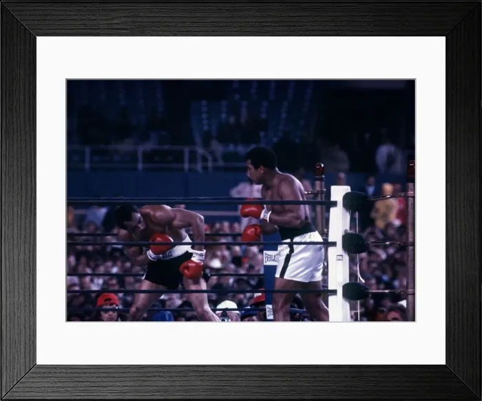 Framed Print : Action during the heavyweight world title fight between Muhammad Ali Framed Print : Action during the heavyweight world title fight between Muhammad Ali