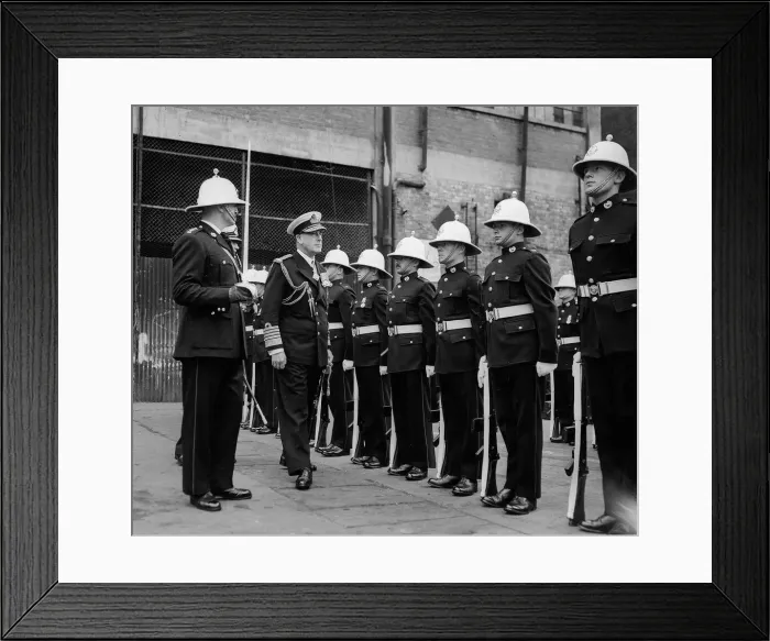 Framed Print : Earl Mountbatten, Admiral of the Fleet, moves through the Guard of Honour to be Framed Print : Earl Mountbatten, Admiral of the Fleet, moves through the Guard of Honour to be