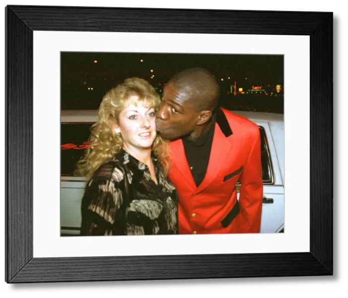 Framed Print : Former World Heavyweight Boxing Champion Frank Bruno accompanied by his wife Laura Framed Print : Former World Heavyweight Boxing Champion Frank Bruno accompanied by his wife Laura