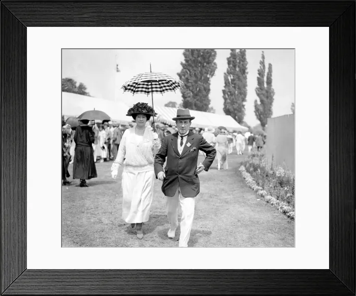 Framed Print : Prime Minister Stanley Baldwin Circa 1920s Pictured with his wife at cricket match Framed Print : Prime Minister Stanley Baldwin Circa 1920s Pictured with his wife at cricket match