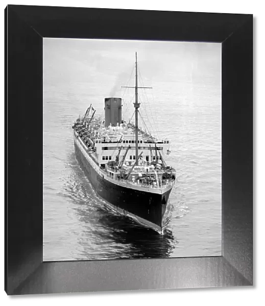 The ship SS Asturias which transported many immigrants from Britain to Australia