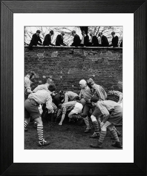 Framed Print : The Wall Game played at Eton College on St Andrews Day November 1960 Framed Print : The Wall Game played at Eton College on St Andrews Day November 1960