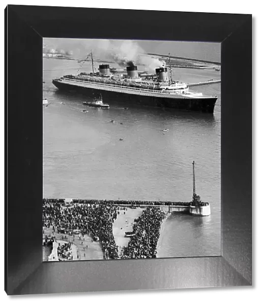 SS Normandie at Le Havre. 30th May 1935