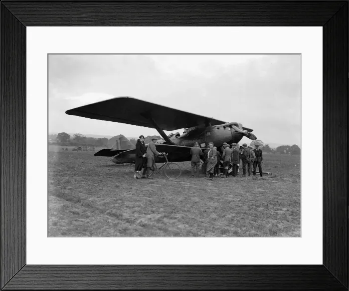Framed Print : This Breguet 19A-2 open-cockpit bi-plane was the most celebrated French long distance