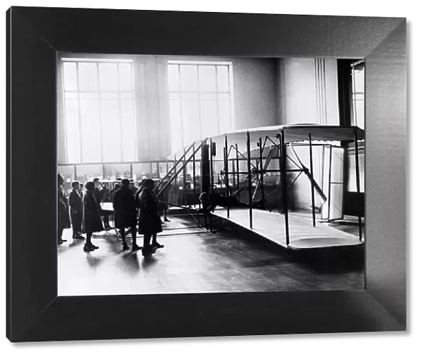 Wright Brothers Flyer Aeroplane in South Kensington museum, 18th December 1928