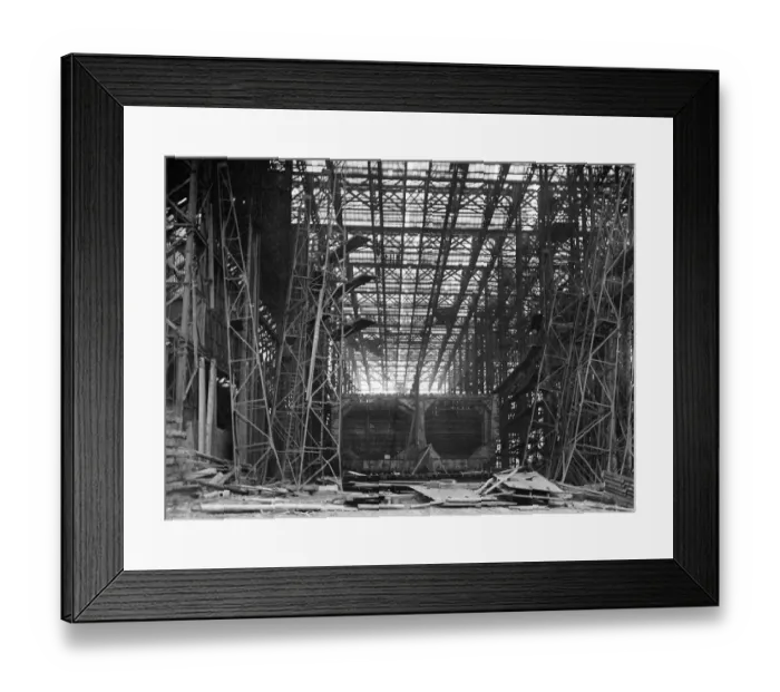 Framed Print : The glass covered yard in which the Mauretania was built at Swan Hunter shipbuilders in Framed Print : The glass covered yard in which the Mauretania was built at Swan Hunter shipbuilders in