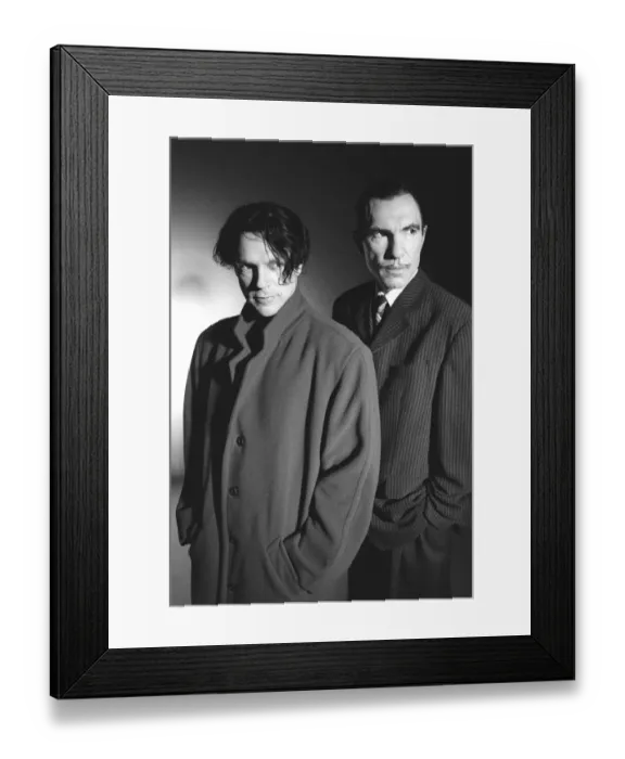 Framed Print : Pop group Sparks pose for a photograph, standing with their hands in the pockets of their Framed Print : Pop group Sparks pose for a photograph, standing with their hands in the pockets of their