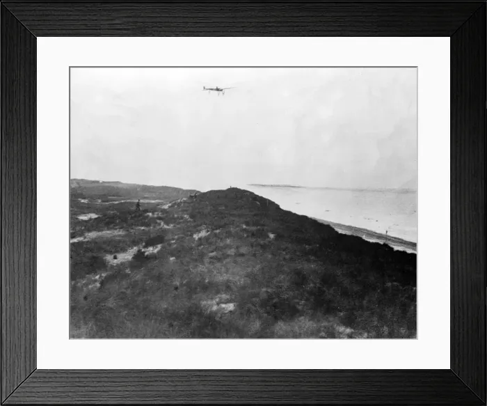 Framed Print : Louis Bleriot starting on his cross channel flight. July 25 1909 Framed Print : Louis Bleriot starting on his cross channel flight. July 25 1909