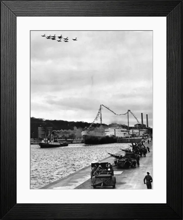 Framed Print : Manchester Ship Canal: Opening of New Oil Dock at Eastham