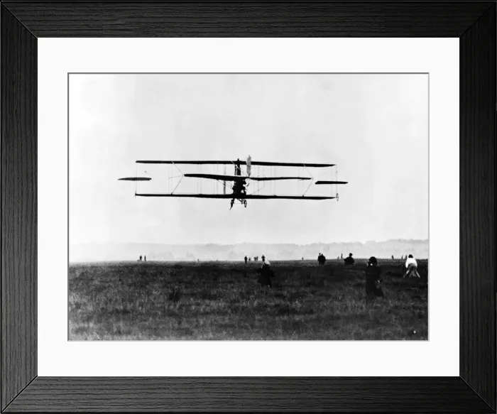 Framed Print : S. F Cody in flight 1909. The bamboo structure of the flying machine gave it the nickname