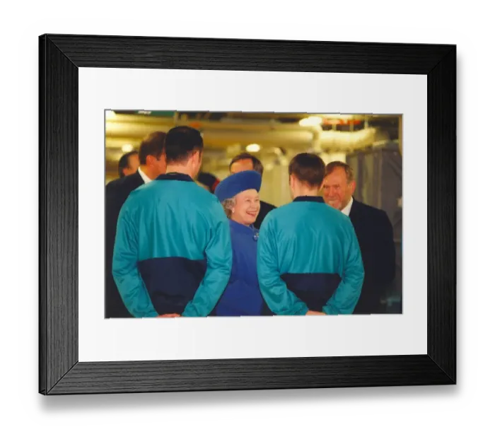 Framed Print : Queen Elizabeth II and Prince Philip officially open the Siemens plant in Wallsend
