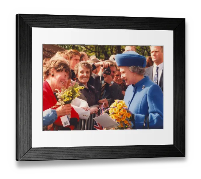 Framed Print : Queen Elizabeth II and Prince Philip officially open the Siemens plant in Wallsend - Framed Print : Queen Elizabeth II and Prince Philip officially open the Siemens plant in Wallsend -