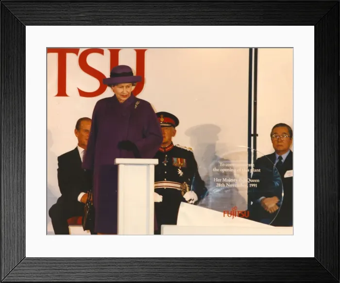 Framed Print : Queen Elizabeth II and Prince Philip visit Durham The Queen opens