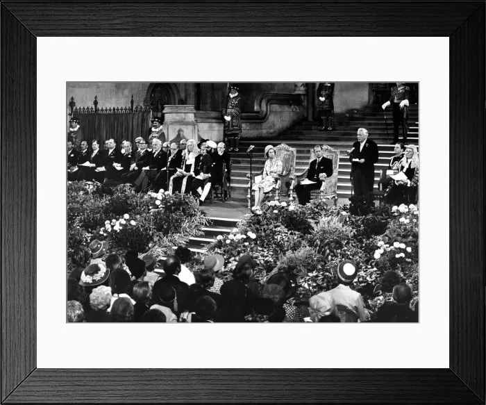 Framed Print : Queen Elizabeth II opens the 62nd Inter-Parliamentary Union conference Framed Print : Queen Elizabeth II opens the 62nd Inter-Parliamentary Union conference