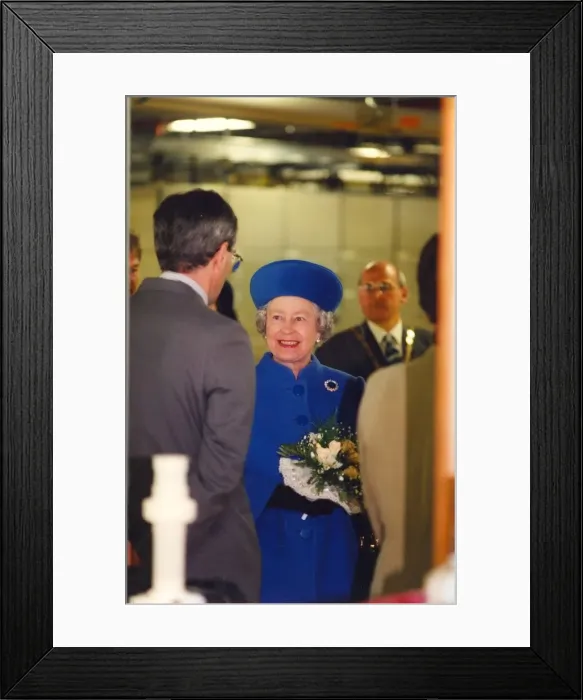 Framed Print : Queen Elizabeth II and Prince Philip officially open the Siemens plant in Wallsend