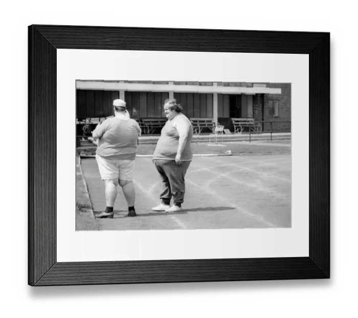 Framed Print : Jogger-nauts: John Robinson sports writer with Colin Taylor jogging in Battersea Park