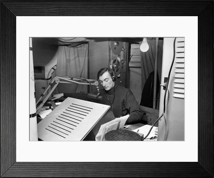 Framed Print : Radio London: Pirate Radio Station. General scene around the Motor Vessel Galaxy which is