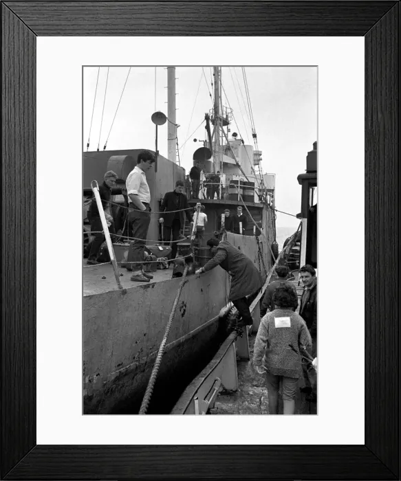 Framed Print : Radio London: Pirate Radio Station. General scene around the Motor Vessel Galaxy which is Framed Print : Radio London: Pirate Radio Station. General scene around the Motor Vessel Galaxy which is