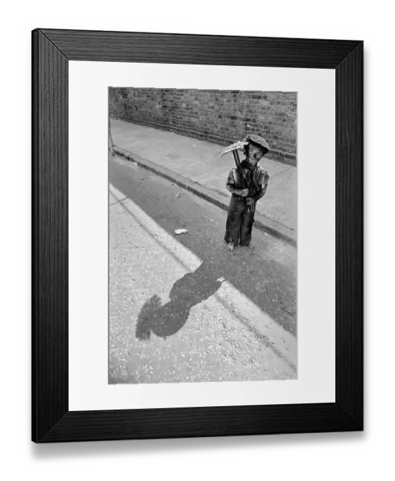 Framed Print : East street Market 100 years celebrations: Four year old boy Tommy Stafford dressed as a