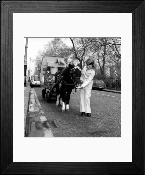 Framed Print : William Packman and Pony Twinkletoes': 8-year-old Gillian Beare (from Durban
