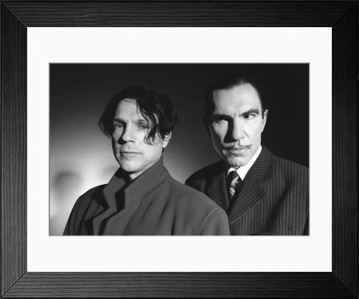 Framed Print : Pop group Sparks pose for a photograph, standing with their hands in the pockets of their Framed Print : Pop group Sparks pose for a photograph, standing with their hands in the pockets of their