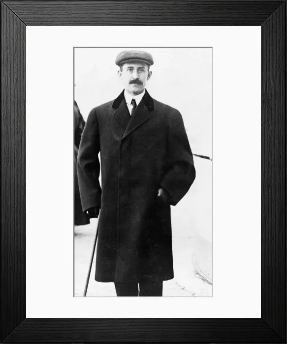 Framed Print : Orville Wright, aviation pioneer and inventor, pictured in Pau, France, during testing Framed Print : Orville Wright, aviation pioneer and inventor, pictured in Pau, France, during testing