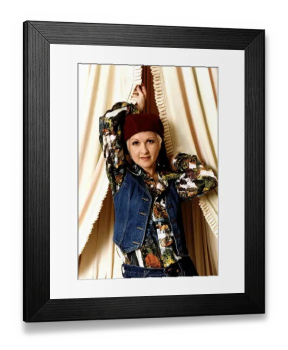 Framed Print : Cyndi Lauper pop singer