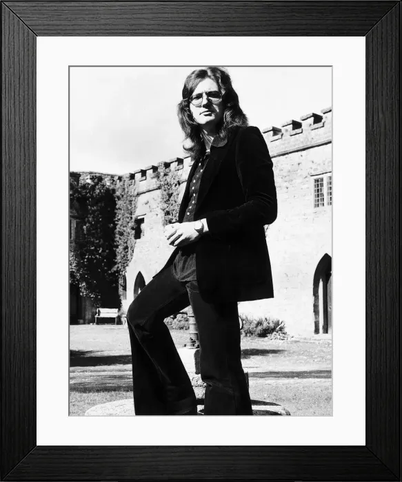 Framed Print : David Coverdale Pop Singer of Pop Group Deep Purple in the grounds of Clearwell Castle