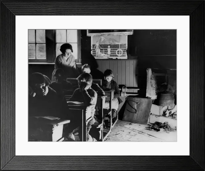 Framed Print : Children sitting at their desks in their school classroom on the Isle of Lewis in Framed Print : Children sitting at their desks in their school classroom on the Isle of Lewis in