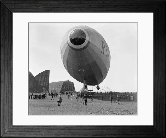 Framed Print : On the 19th June the ship emerged from her shed and the trial flight was commenced Framed Print : On the 19th June the ship emerged from her shed and the trial flight was commenced
