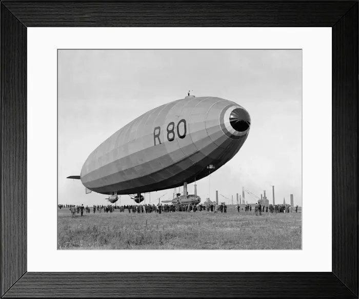 Framed Print : On the 19th June the ship emerged from her shed and the trial flight was commenced