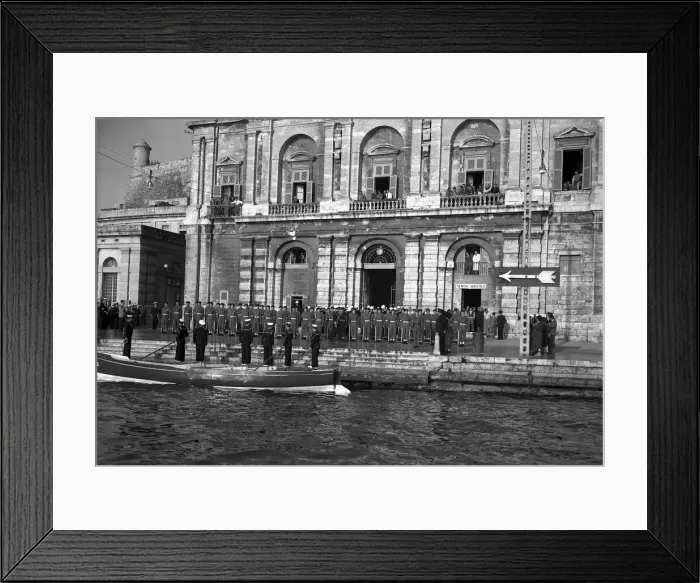 Framed Print : Navy in Malta 1954 Lord Louis Mountbatten takes up post as First Lord of the Admiralty Framed Print : Navy in Malta 1954 Lord Louis Mountbatten takes up post as First Lord of the Admiralty