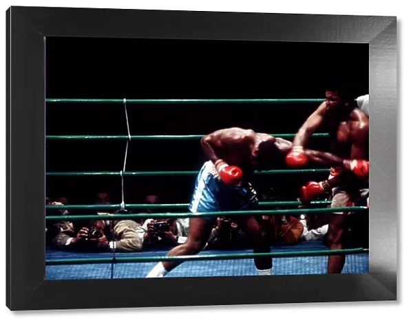 Action during the heavyweight fight between Muhammad Ali