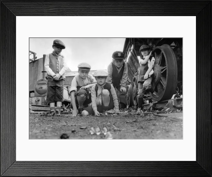 Framed Print : Youngsters playing marbles at Beamish Museum. Left to right: Kevin Ridsdale Framed Print : Youngsters playing marbles at Beamish Museum. Left to right: Kevin Ridsdale