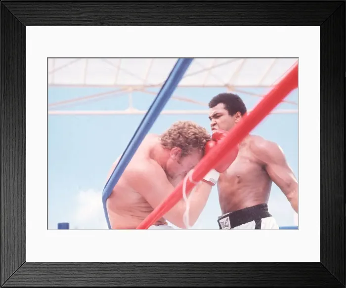 Framed Print : Action during the heavyweight world title fight between American Muhammad Ali Framed Print : Action during the heavyweight world title fight between American Muhammad Ali