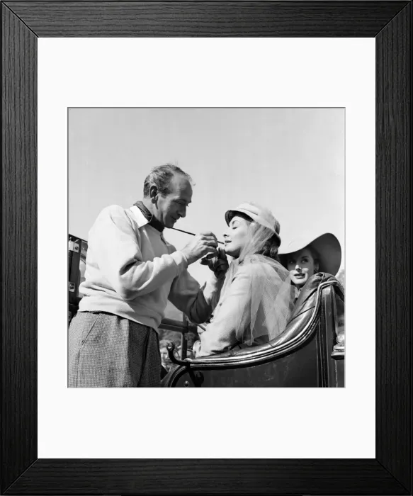 Framed Print : Filming of Genevieve Dinah Sheridan has her make-up applied Framed Print : Filming of Genevieve Dinah Sheridan has her make-up applied