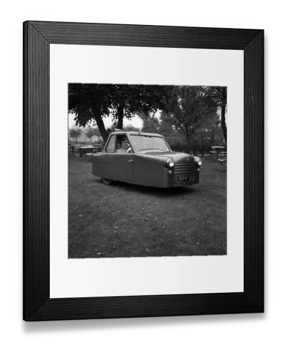 Framed Print : A. C. Petite'- 3 Wheeled Car. In 1952 AC introduced the Petite coupe which Framed Print : A. C. Petite'- 3 Wheeled Car. In 1952 AC introduced the Petite coupe which