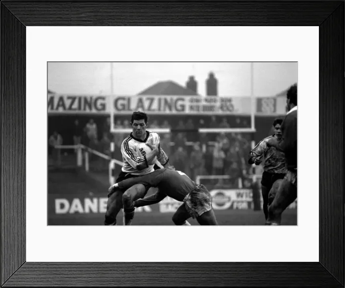 Framed Print : Sport Rugby League Widnes v Bradford. The final score was 30 - 6. November 1985 Framed Print : Sport Rugby League Widnes v Bradford. The final score was 30 - 6. November 1985