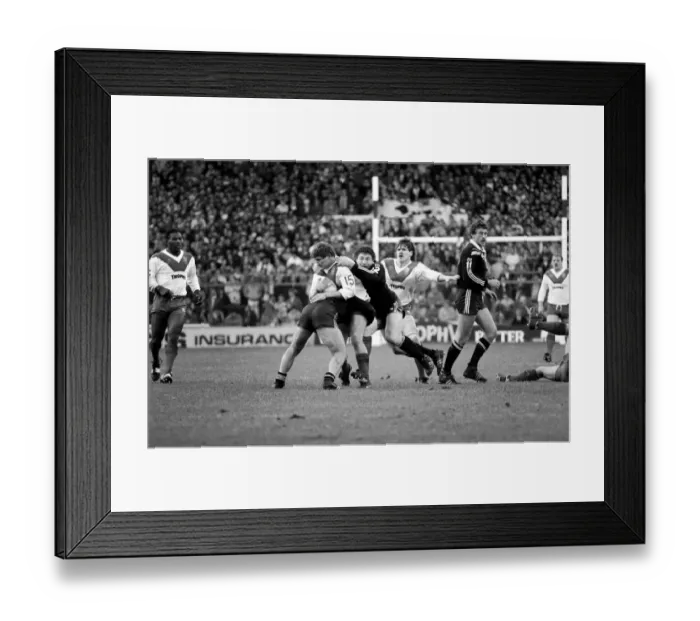 Framed Print : Rugby League Great Britain v New Zealand Third Test match Elland Road November 1985. PR01