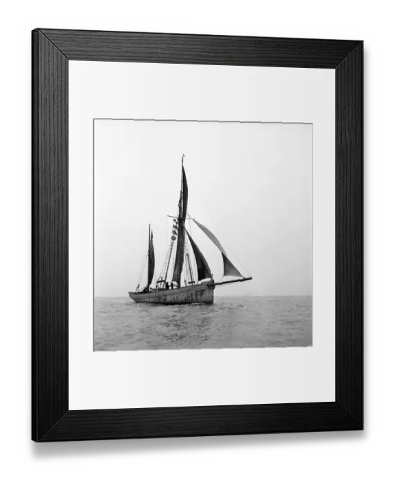 Framed Print : Sailors and cadets of the under 21 sailing club seen here aboard the Brixham fishing