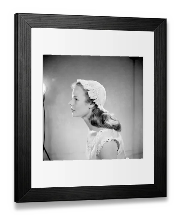 Framed Print : Fashion - Woman. Crochet Cap. July 1952 C3366